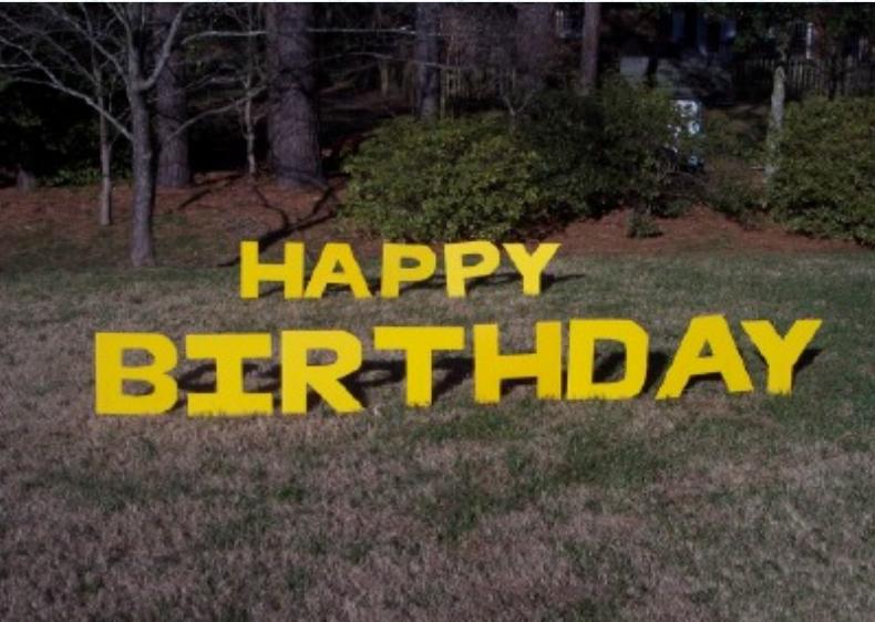 Happy Birthday Lawn Letters